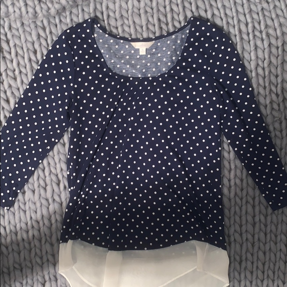 polka dot blouse